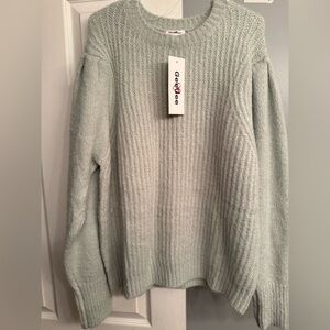 Cozy Light Mint Green Crew Neck Sweater